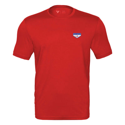 Boyne Mountain Tech T-Shirt Full Color Small Chest Logo FLAME RED