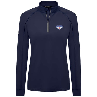 Boyne Mountain Women's Lightweight 1/4 Zip Full Color Small Chest Logo NAVY