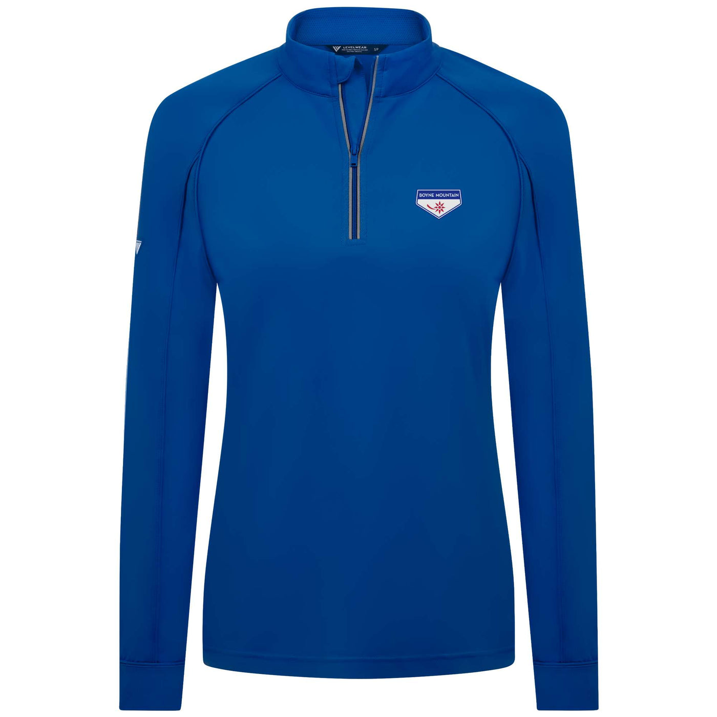 Boyne Mountain Women's Lightweight 1/4 Zip Full Color Small Chest Logo TEAM ROYAL