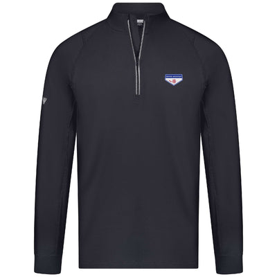 Boyne Mountain Men's Lightweight 1/4 Zip Full Color Small Chest Logo BLACK