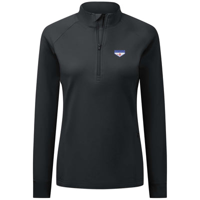 Boyne Mountain Women's Midweight 1/4 Zip Full Color Small Chest Logo BLACK