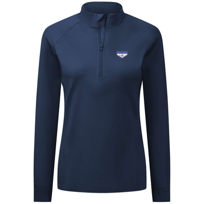 Boyne Mountain Women's Midweight 1/4 Zip Full Color Small Chest Logo NAVY