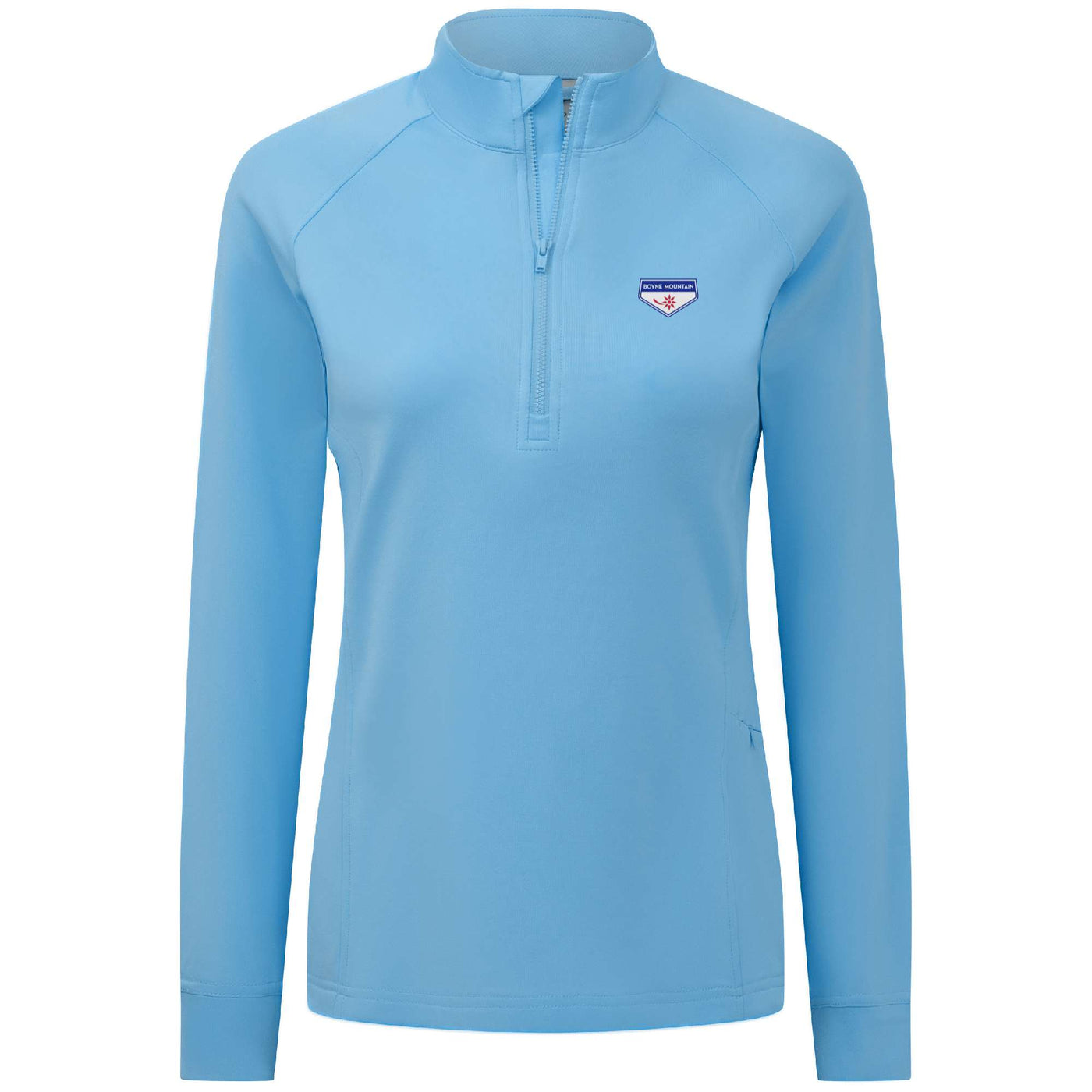 Boyne Mountain Women's Midweight 1/4 Zip Full Color Small Chest Logo ICE 2