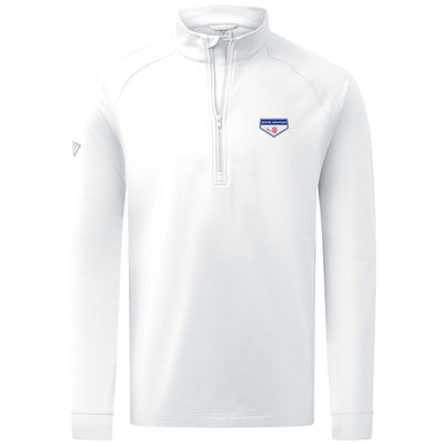 Boyne Mountain Men's Midweight 1/4 Zip Full Color Small Chest Logo WHITE