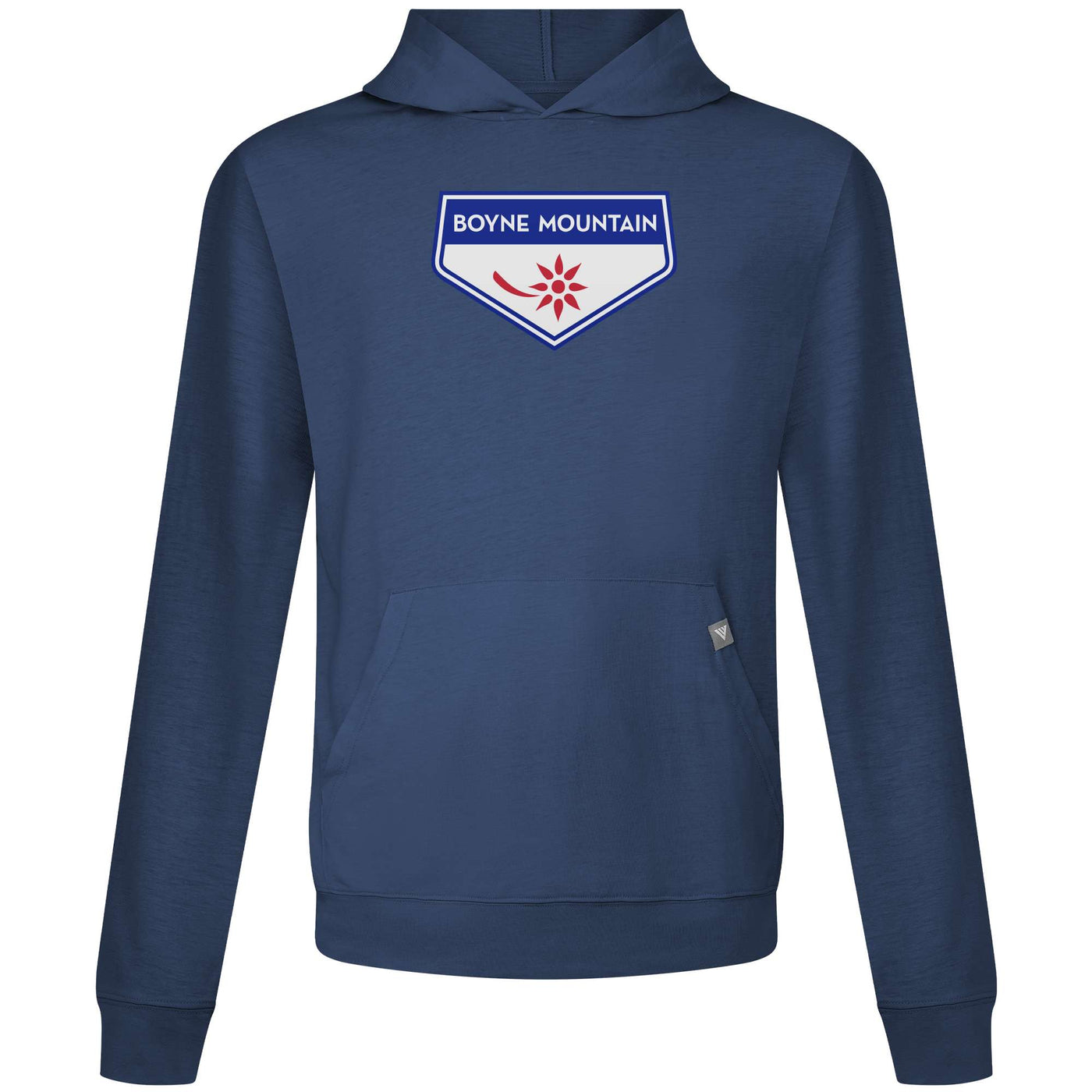 Boyne Mountain Men's Lightweight Tech Hoody Full Color Chest Logo NAVY