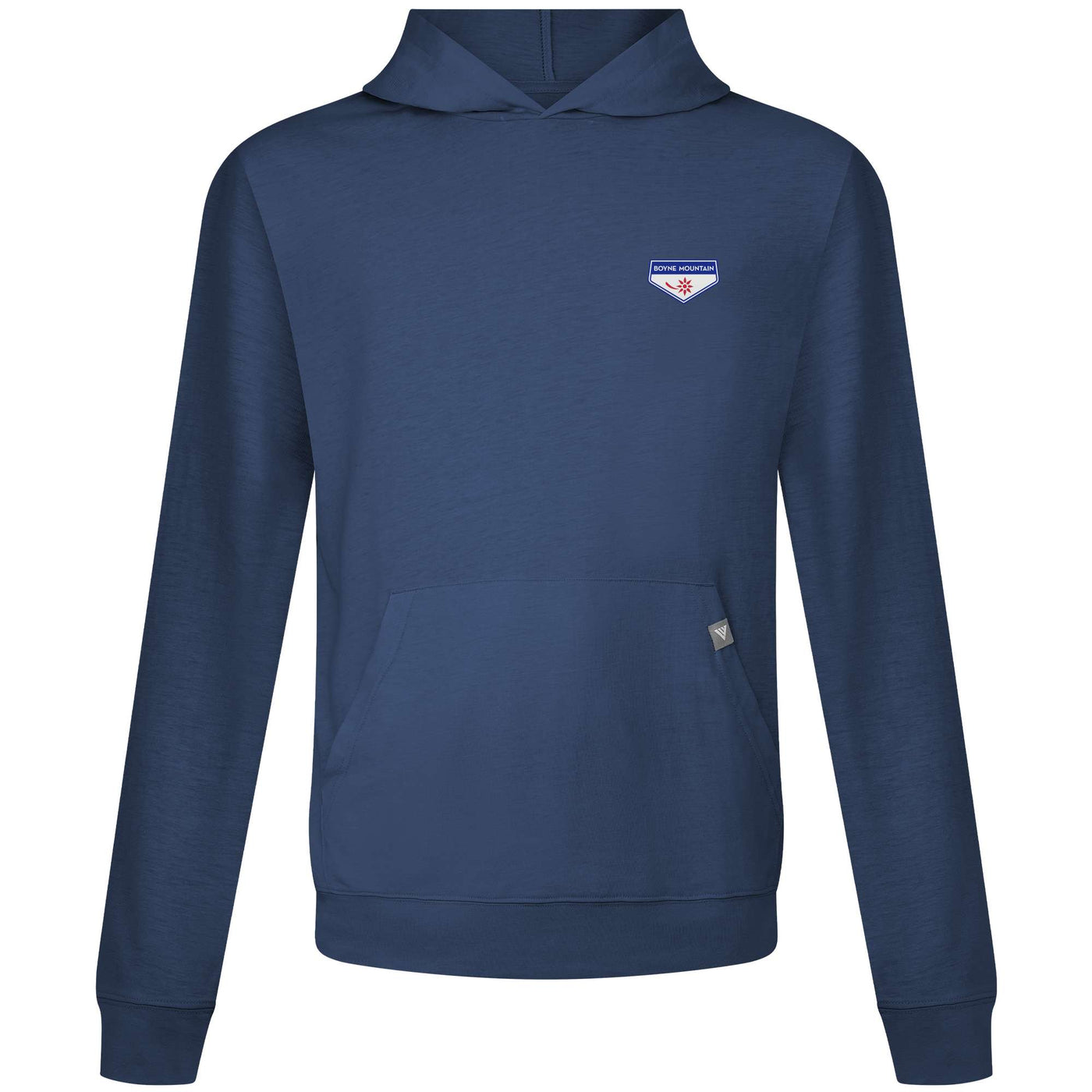 Boyne Mountain Men's Lightweight Tech Hoody Full Color Small Chest Logo NAVY