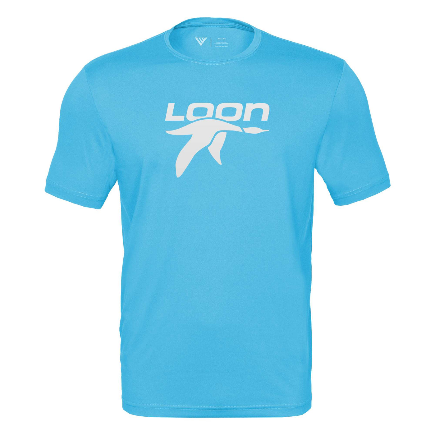 Loon Mountain Tech T-Shirt White Chest Logo NORSE BLUE