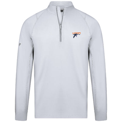 Loon Mountain Men's Lightweight 1/4 Zip Full Color Small Chest Logo WHITE