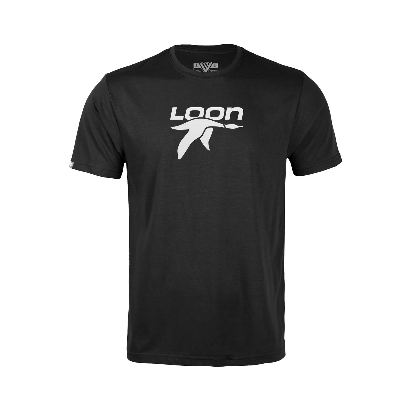 Loon Mountain Kid's Classic T-Shirt White Chest Logo BLACK