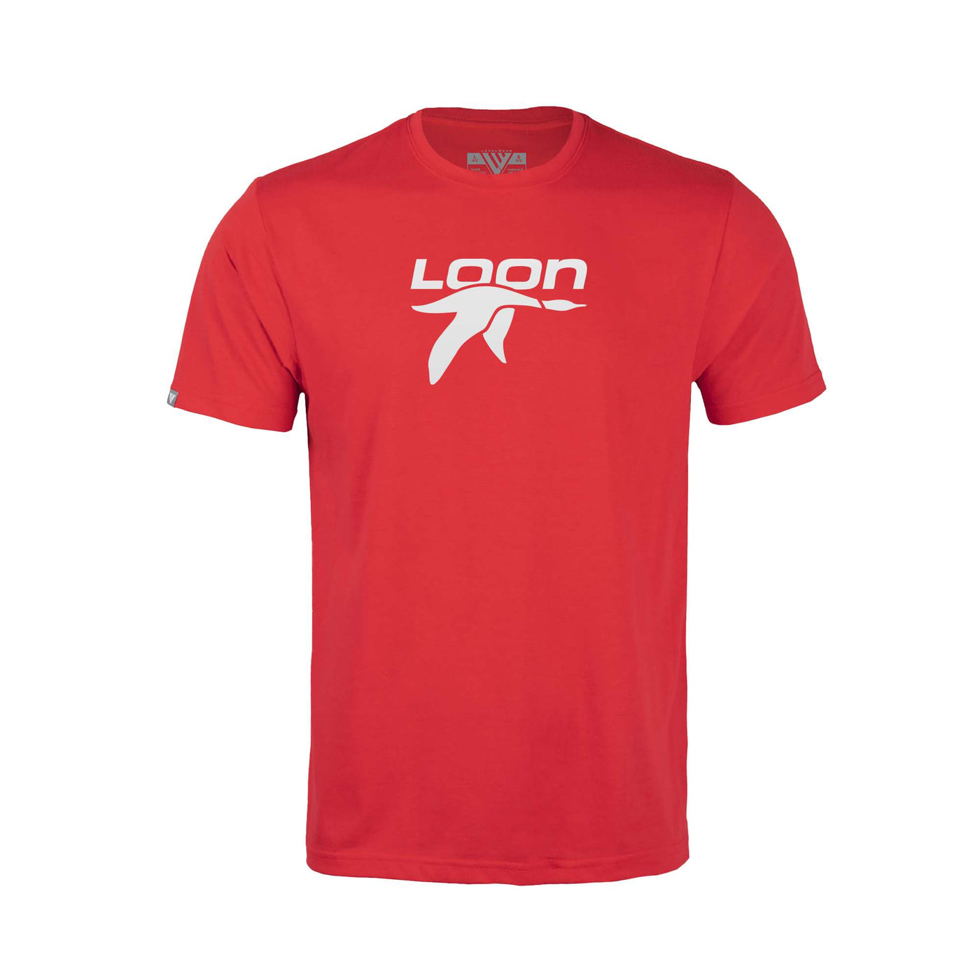 Loon Mountain Kid's Classic T-Shirt White Chest Logo SOLID RED