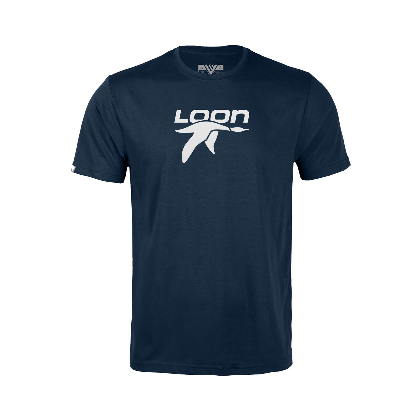 Loon Mountain Kid's Classic T-Shirt White Chest Logo SOLID NAVY