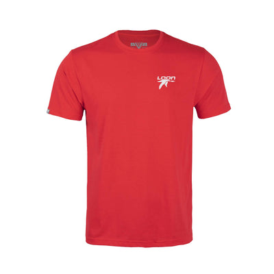 Loon Mountain Kid's Classic T-Shirt White Small Chest Logo SOLID RED
