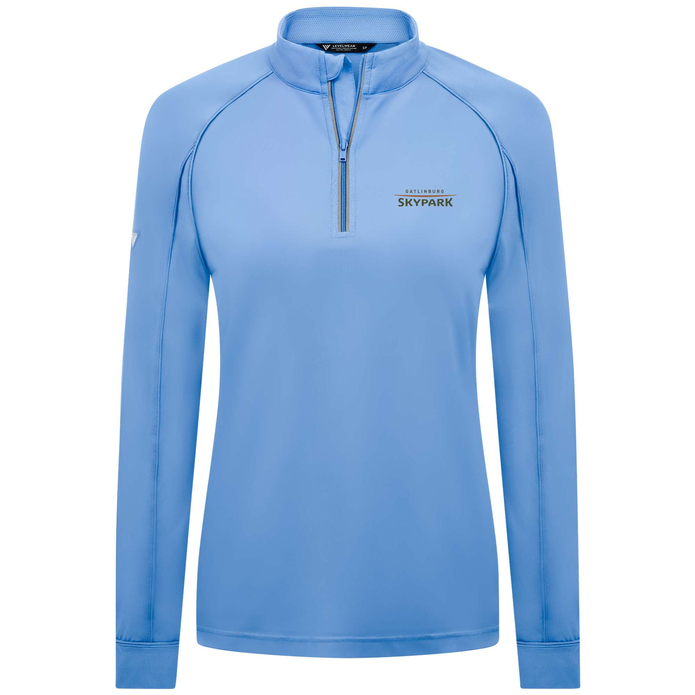 Gatlinburg SkyPark Women's Lightweight 1/4 Zip Full Color Small Chest Logo ICE 2