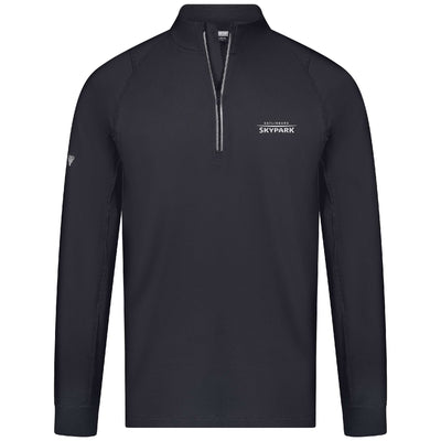 Gatlinburg Skypark Men's Lightweight 1/4 Zip White Small Chest Logo BLACK