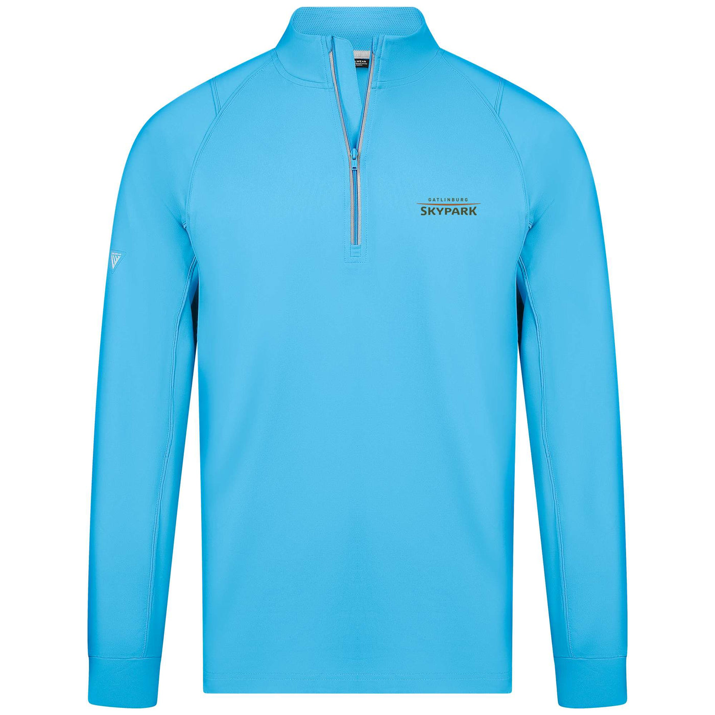 Gatlinburg SkyPark Men's Lightweight 1/4 Zip Full Color Small Chest Logo NORSE BLUE