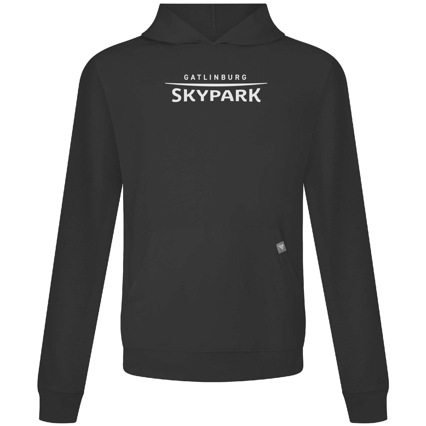 Gatlinburg SkyPark Men's Lightweight Tech Hoody White Chest Logo BLACK