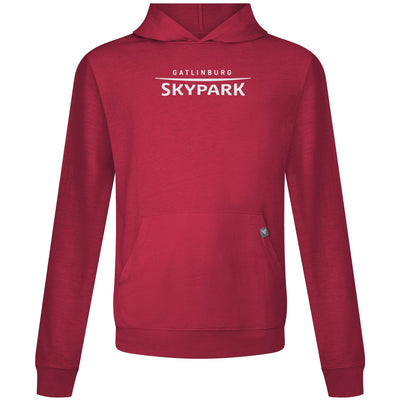 Gatlinburg SkyPark Men's Lightweight Tech Hoody White Chest Logo FLAME RED