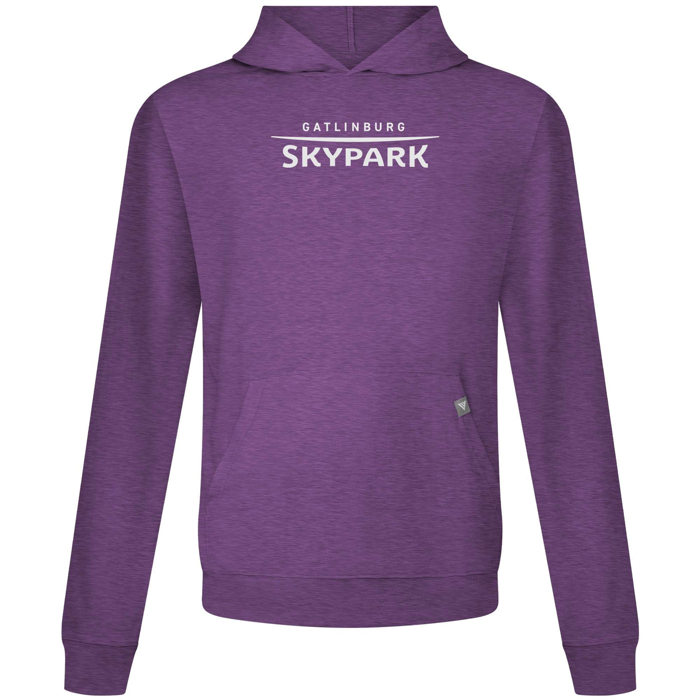 Gatlinburg SkyPark Men's Lightweight Tech Hoody White Chest Logo HEATHER BORDEAUX