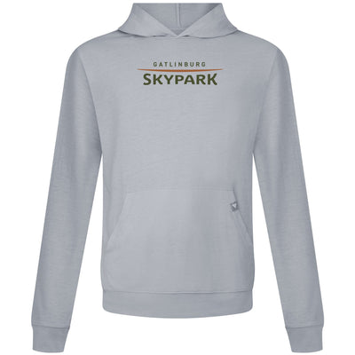 Gatlinburg SkyPark Men's Lightweight Tech Hoody Full Color Chest Logo PEBBLE