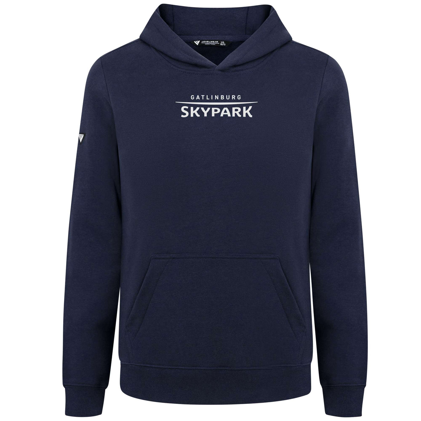 Gatlinburg SkyPark Kid's Hoody White Chest Logo NAVY