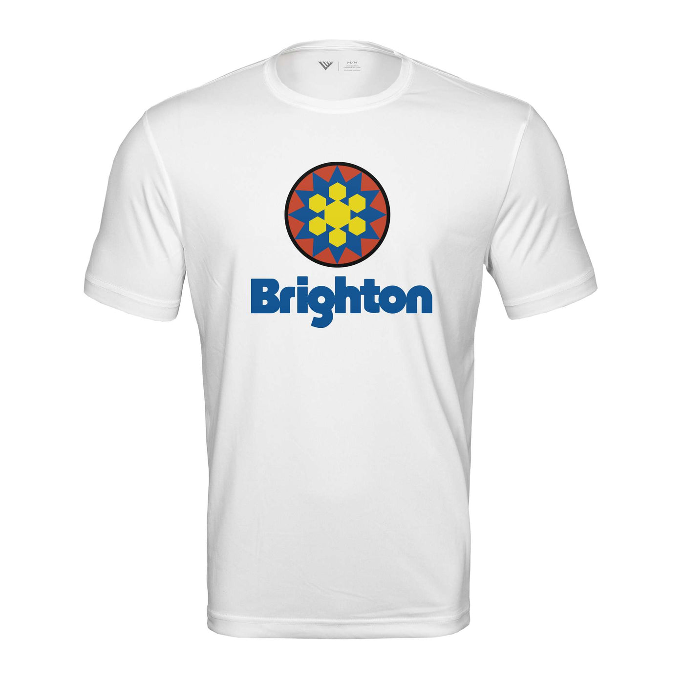 Brighton Tech T-Shirt Full Color Chest Logo WHITE