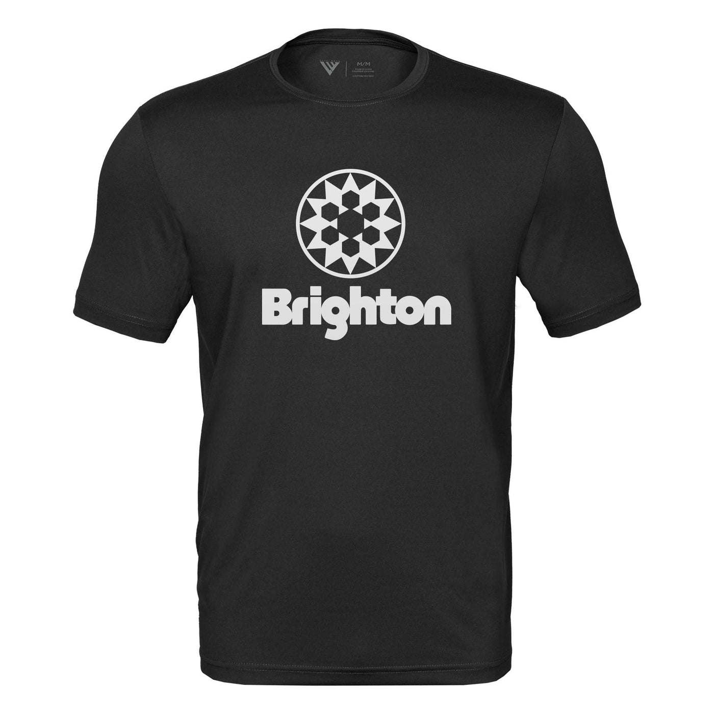 Brighton Tech T-Shirt White Chest Logo BLACK