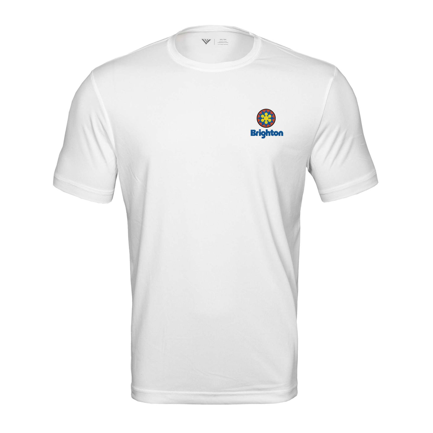 Brighton Tech T-Shirt Full Color Small Chest Logo WHITE