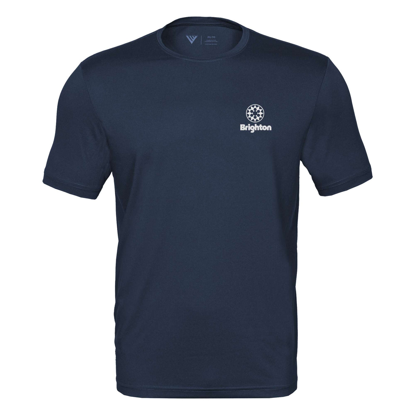 Brighton Tech T-Shirt White Small Chest Logo NAVY