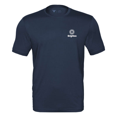 Brighton Tech T-Shirt White Small Chest Logo NAVY