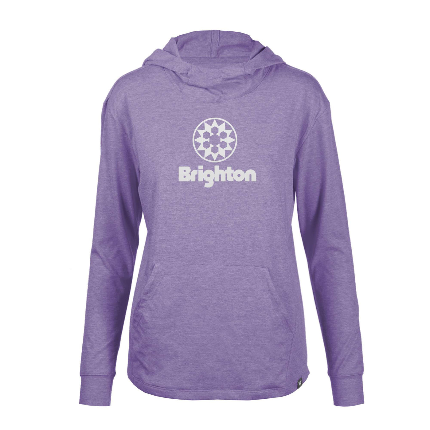 Brighton Women's Lightweight Tech Hoody White Chest Logo HEATHER PURPLE REIGN