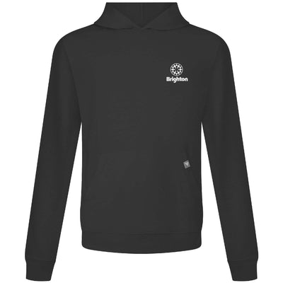 Brighton Men's Lightweight Tech Hoody White Small Chest Logo BLACK