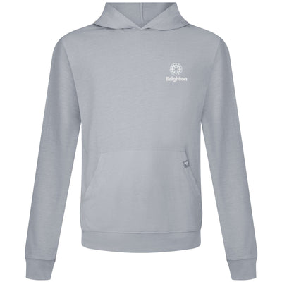 Brighton Men's Lightweight Tech Hoody White Small Chest Logo PEBBLE