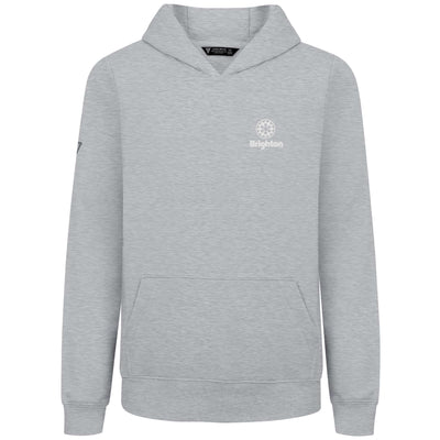 Brighton Kid's Hoody White Small Chest Logo HEATHER PEBBLE