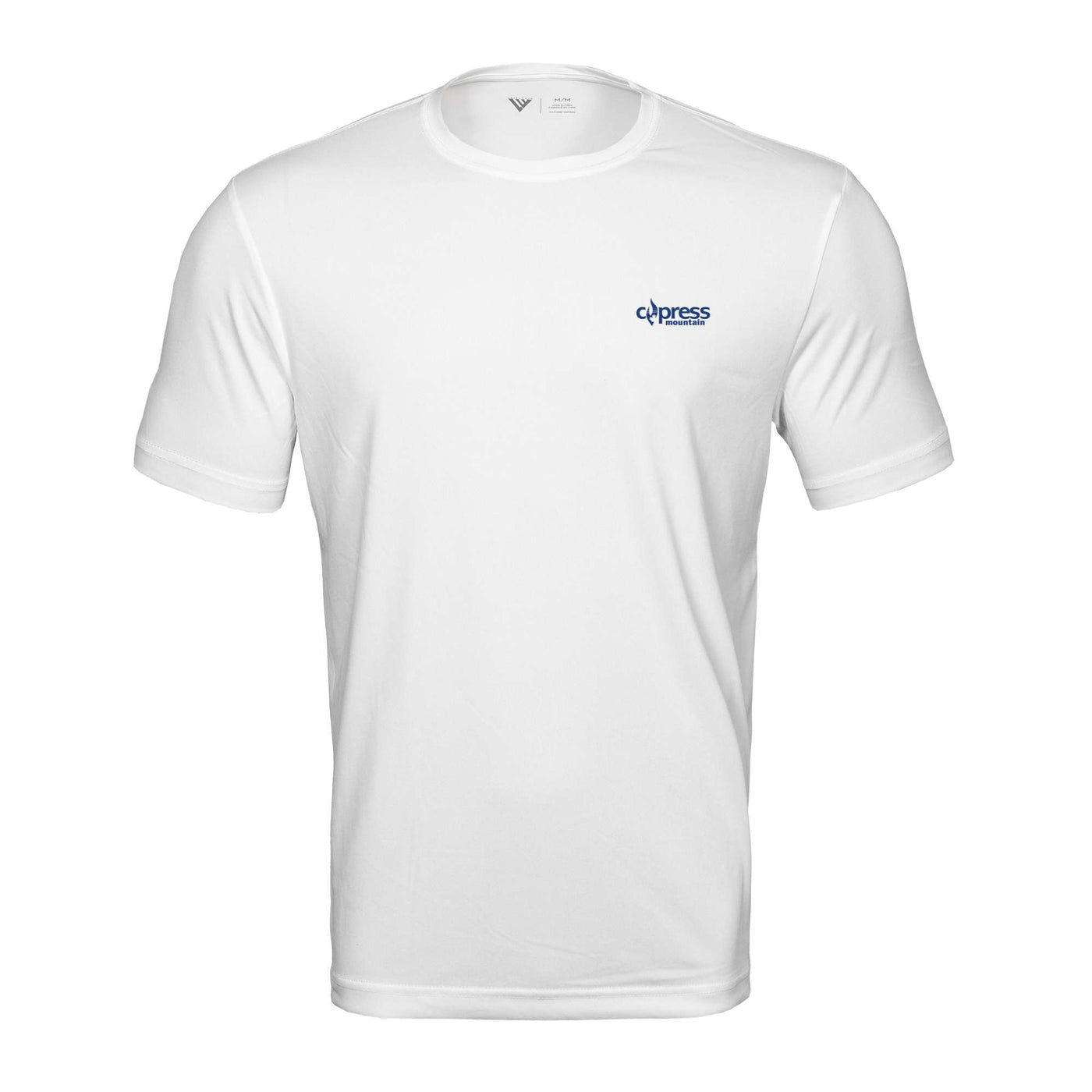 Cypress Tech T-Shirt Blue Small Chest Logo WHITE