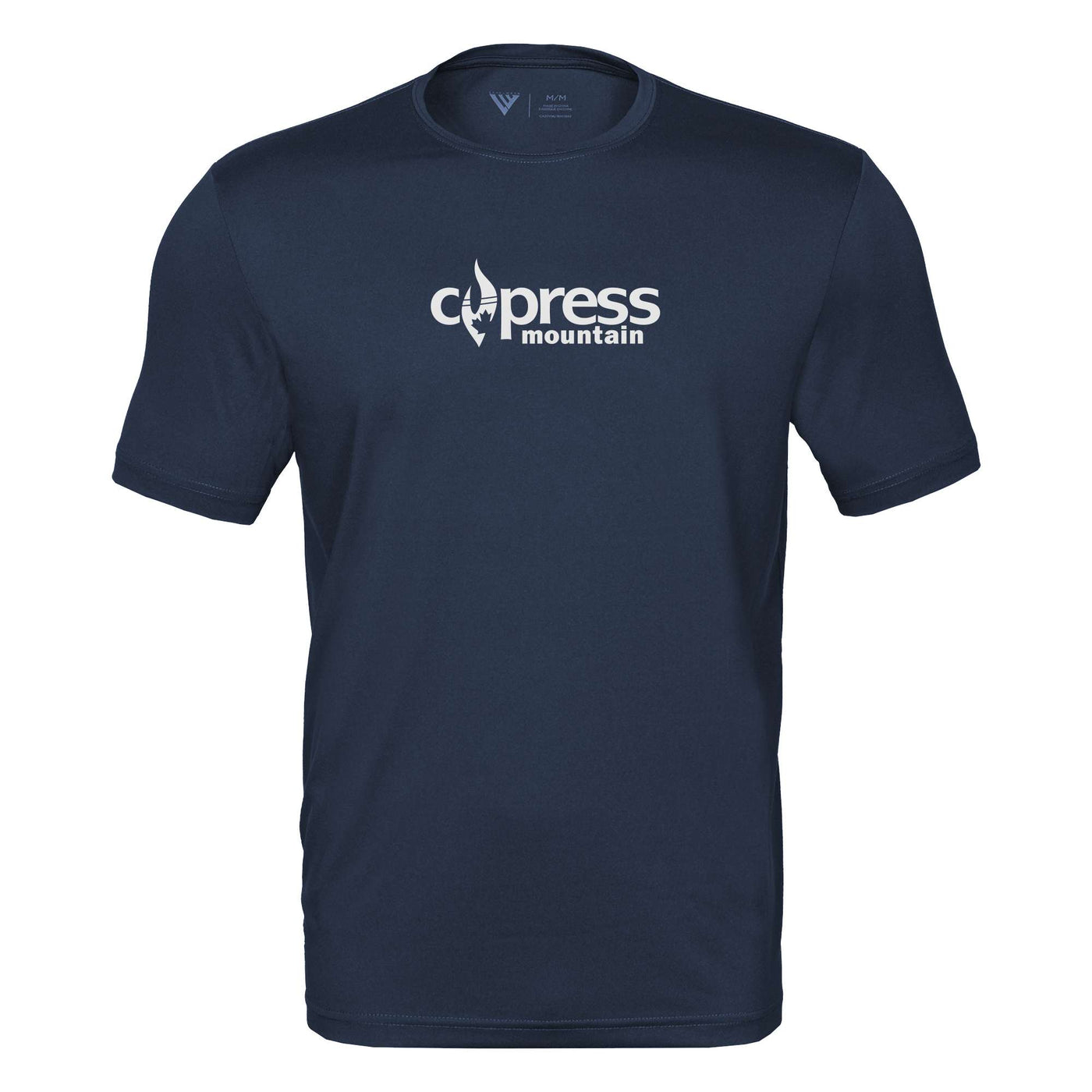 Cypress Tech T-Shirt White Chest Logo NAVY