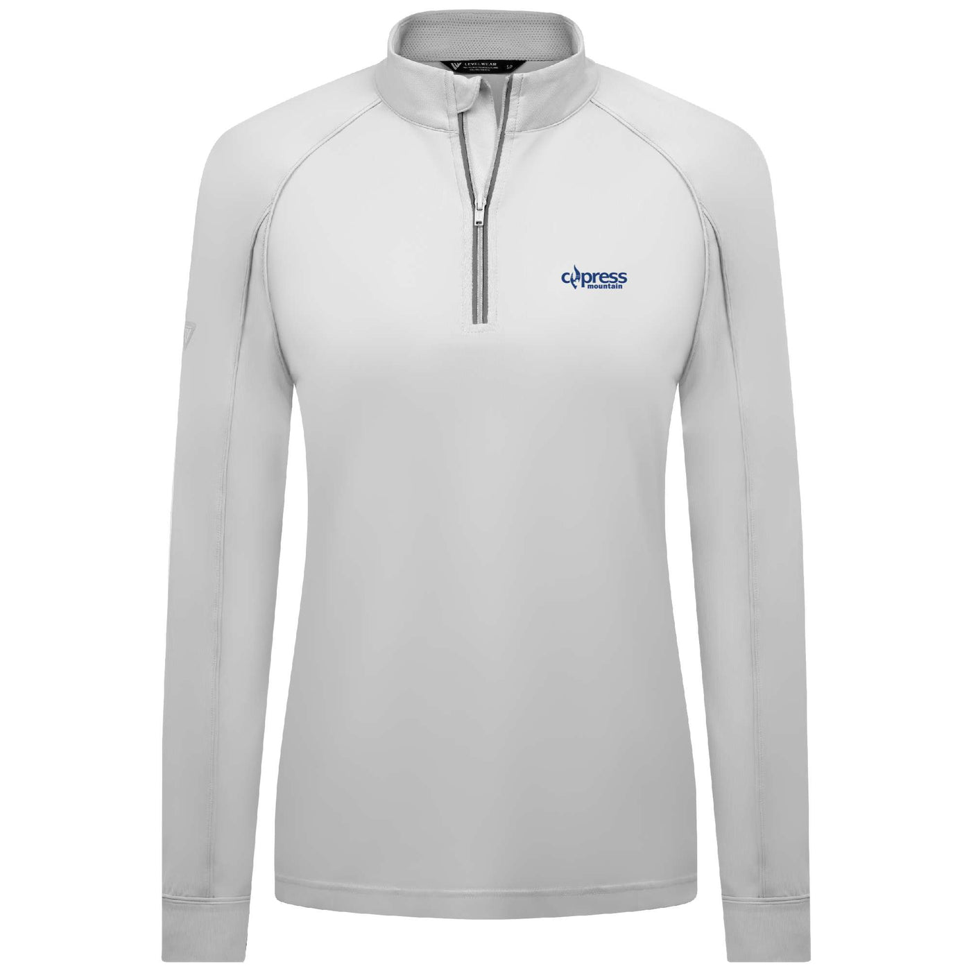 Cypress Women's Lightweight 1/4 Zip Blue Small Chest Logo WHITE