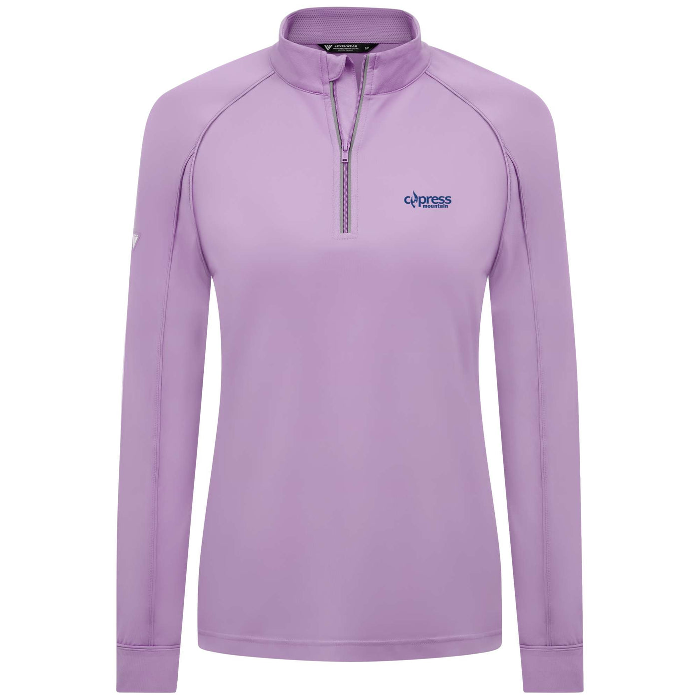 Cypress Women's Lightweight 1/4 Zip Blue Small Chest Logo LUPINE-VIOLET