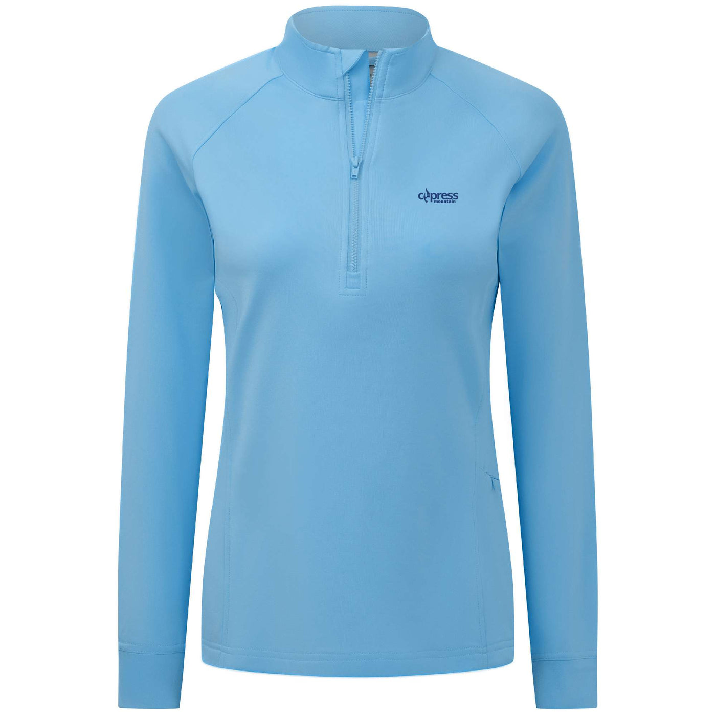 Cypress Women's Midweight 1/4 Zip Blue Small Chest Logo ICE 2