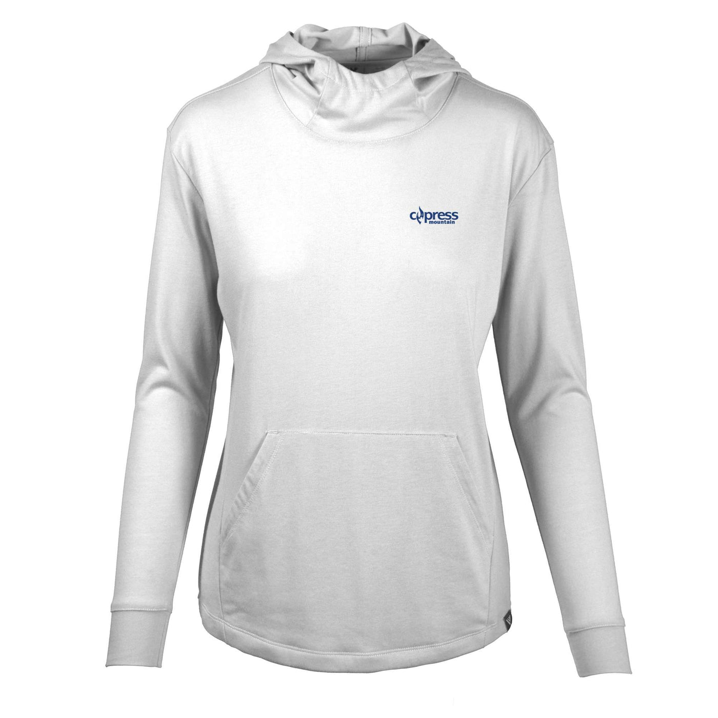 Cypress Women's Lightweight Tech Hoody Blue Small Chest Logo WHITE