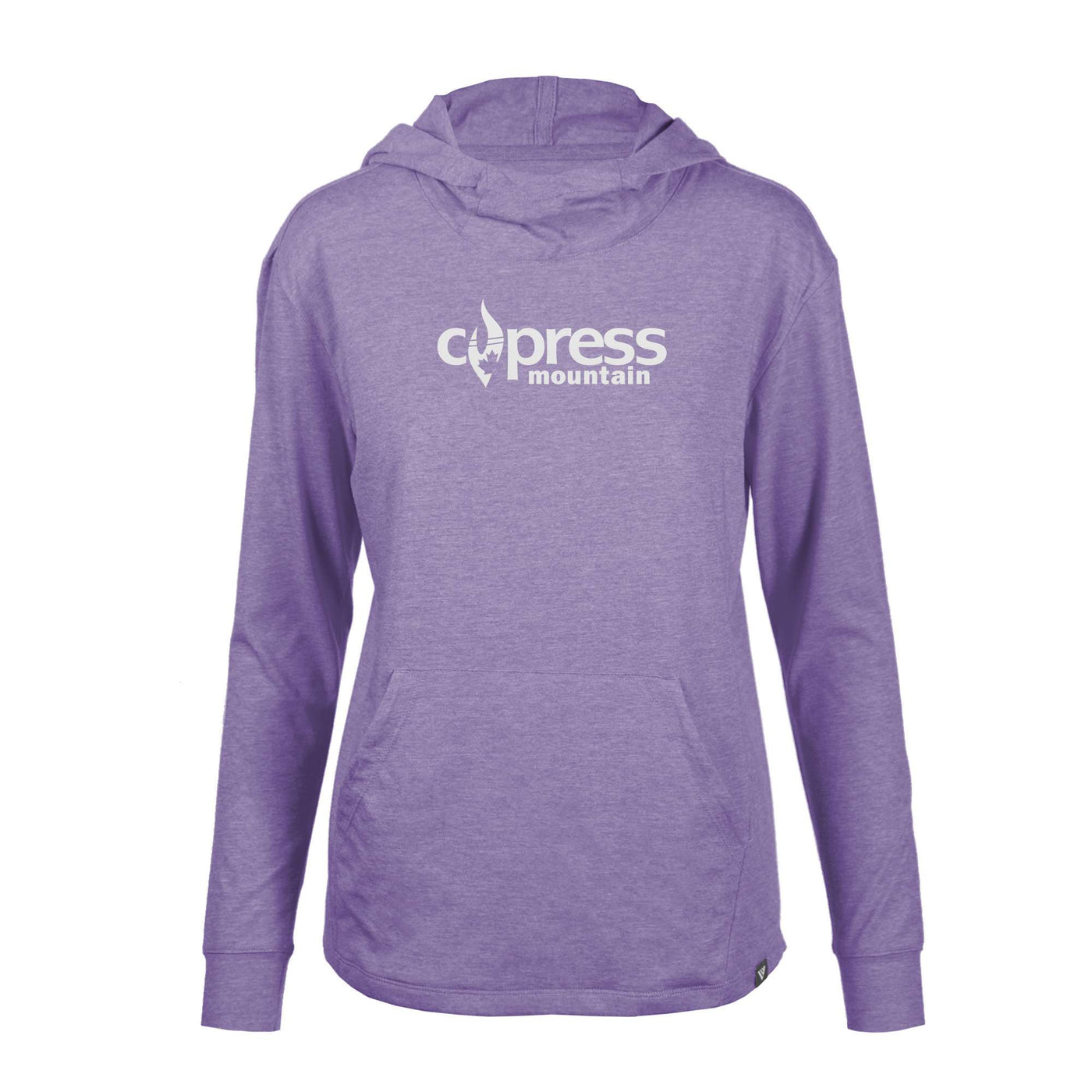 Cypress Women's Lightweight Tech Hoody White Chest Logo HEATHER PURPLE REIGN