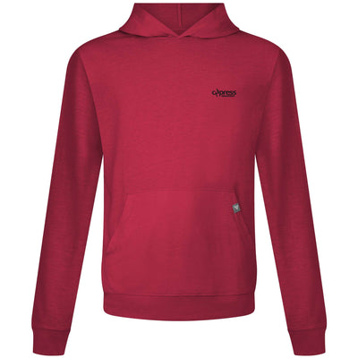 Cypress Men's Lightweight Tech Hoody Black Small Chest Logo FLAME RED