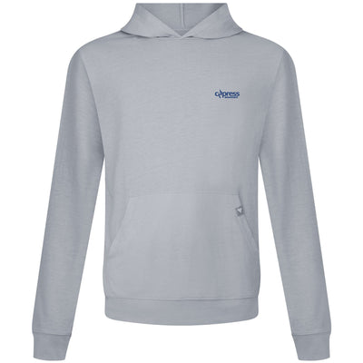 Cypress Men's Lightweight Tech Hoody Blue Small Chest Logo PEBBLE