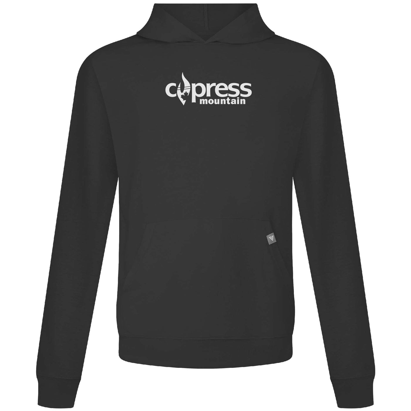 Cypress Men's Lightweight Tech Hoody White Chest Logo BLACK