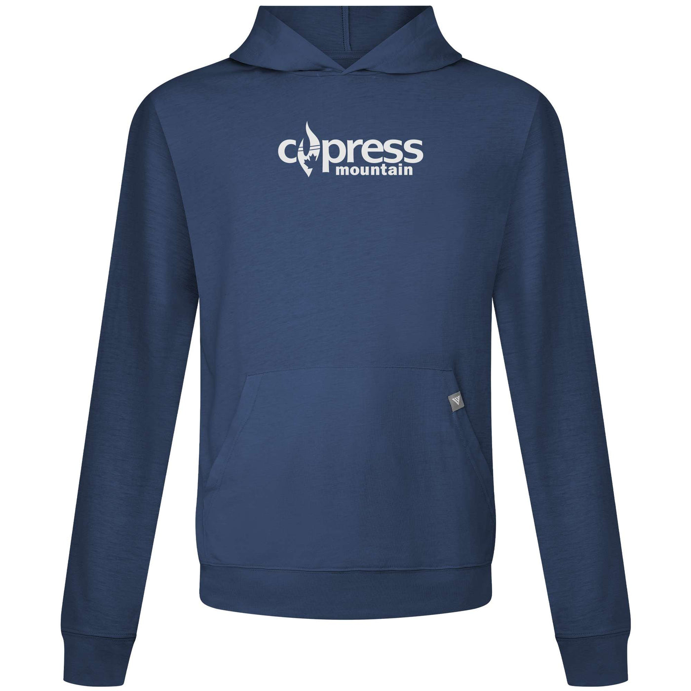 Cypress Men's Lightweight Tech Hoody White Chest Logo NAVY