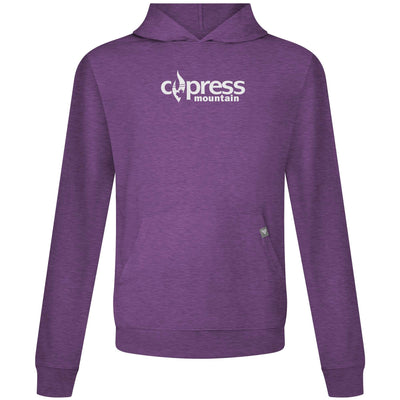 Cypress Men's Lightweight Tech Hoody White Chest Logo HEATHER BORDEAUX