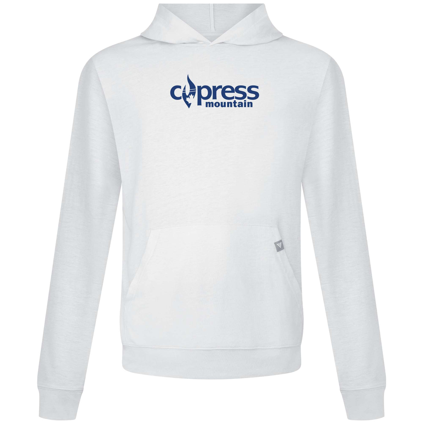 Cypress Men's Lightweight Tech Hoody Blue Chest Logo WHITE