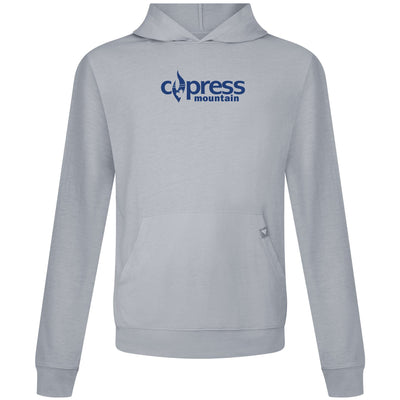 Cypress Men's Lightweight Tech Hoody Blue Chest Logo PEBBLE