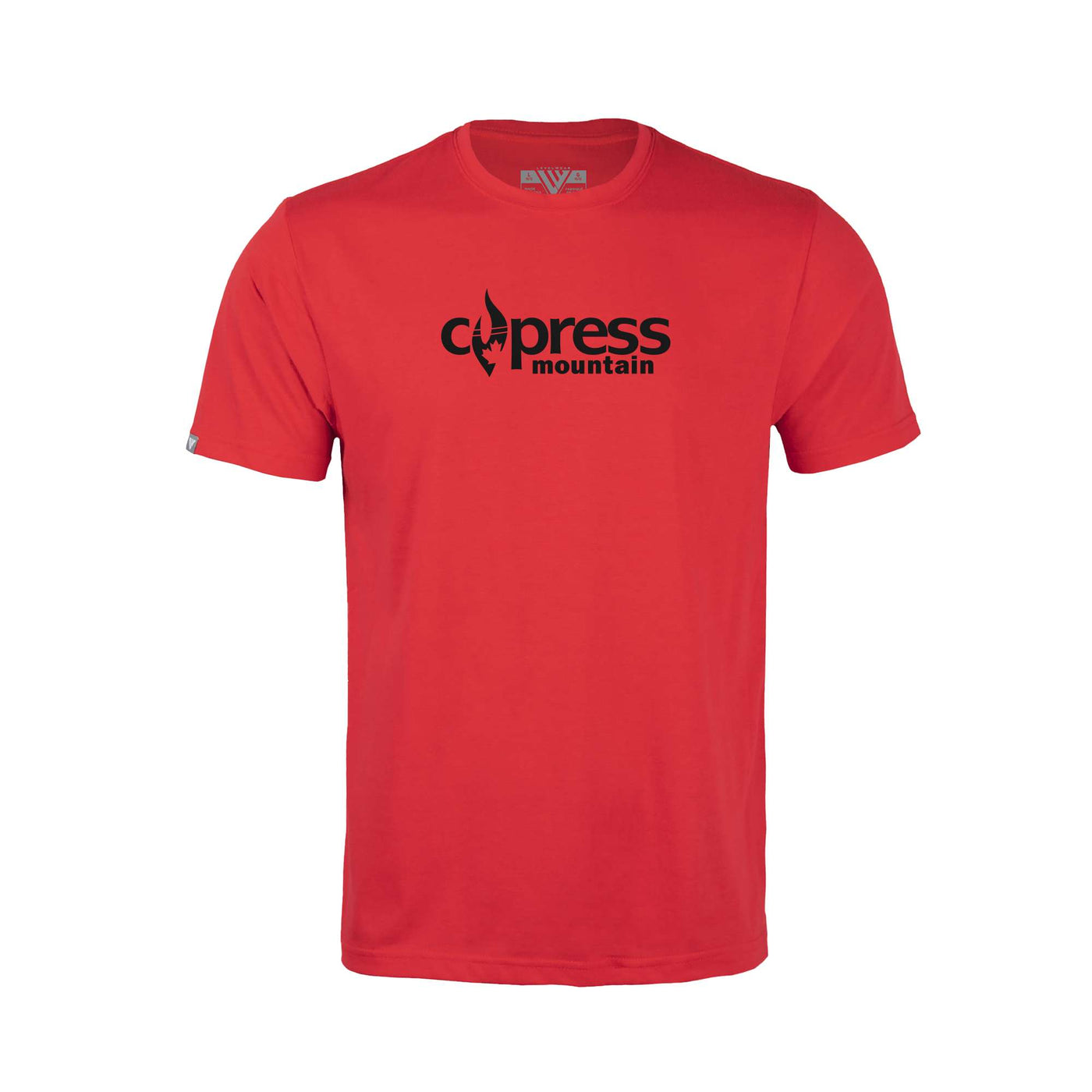 Cypress Kid's Classic T-Shirt Black Chest Logo SOLID RED