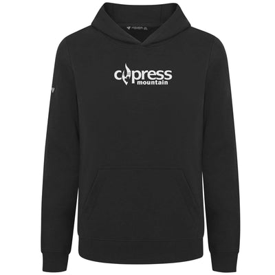 Cypress Kid's Hoody White Chest Logo BLACK