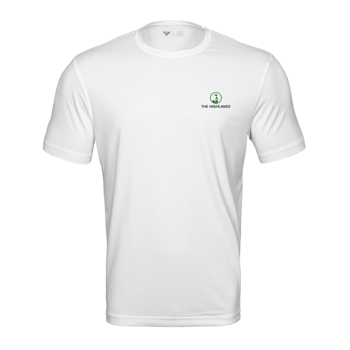 The Highlands Tech T-Shirt Green Small Chest Logo 